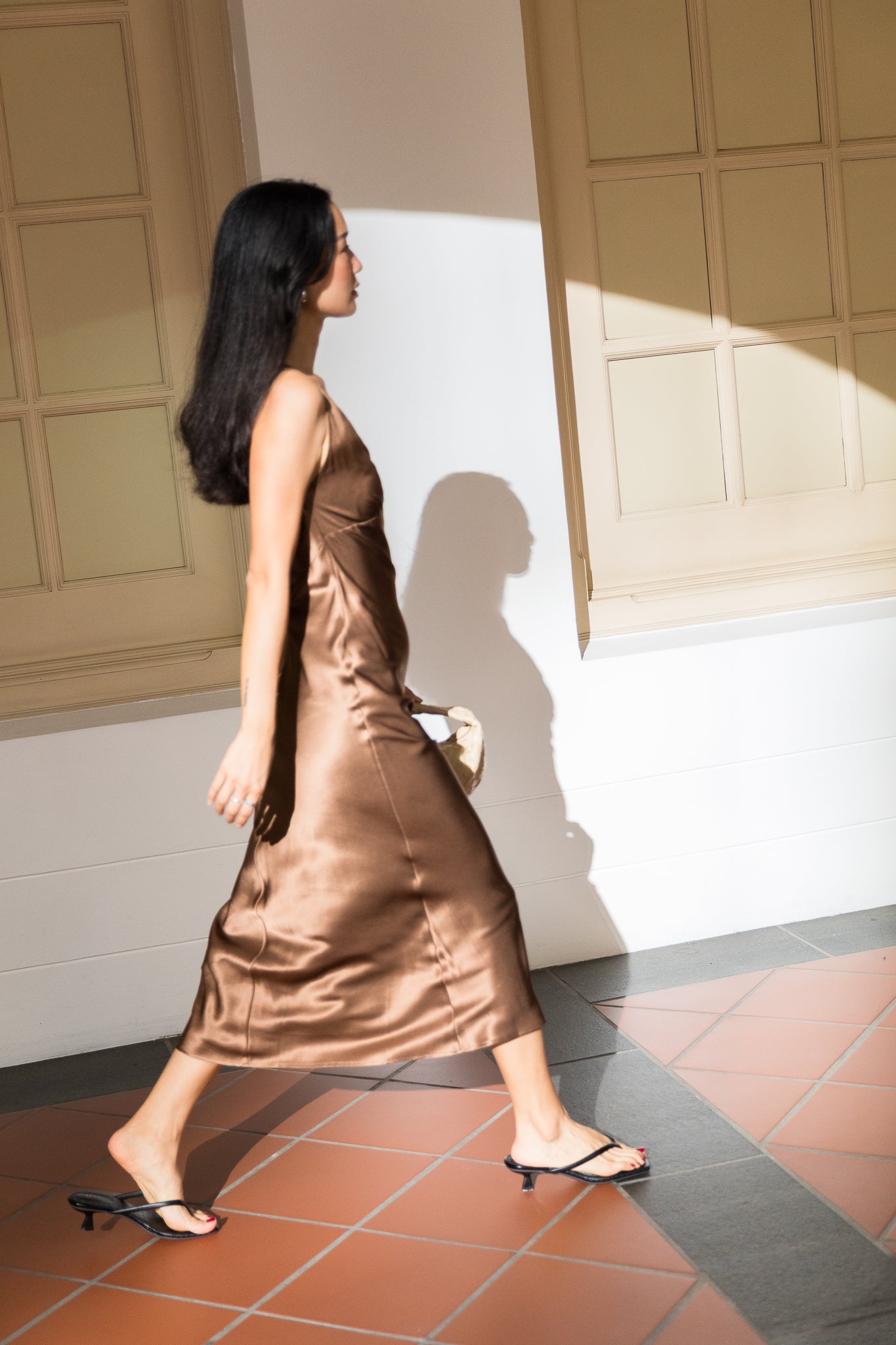 Elena Midi Silk Dress