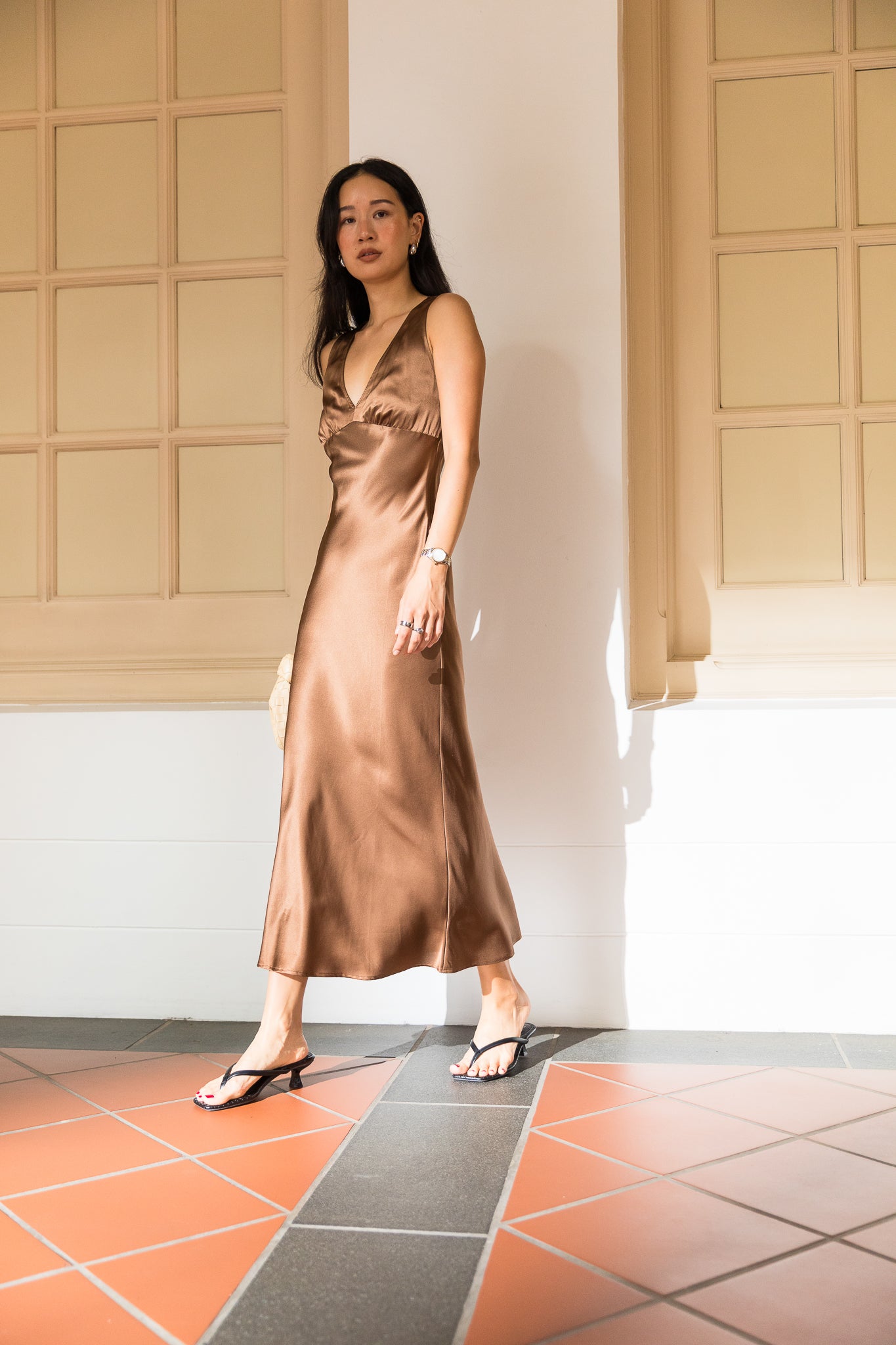 Elena Midi Silk Dress