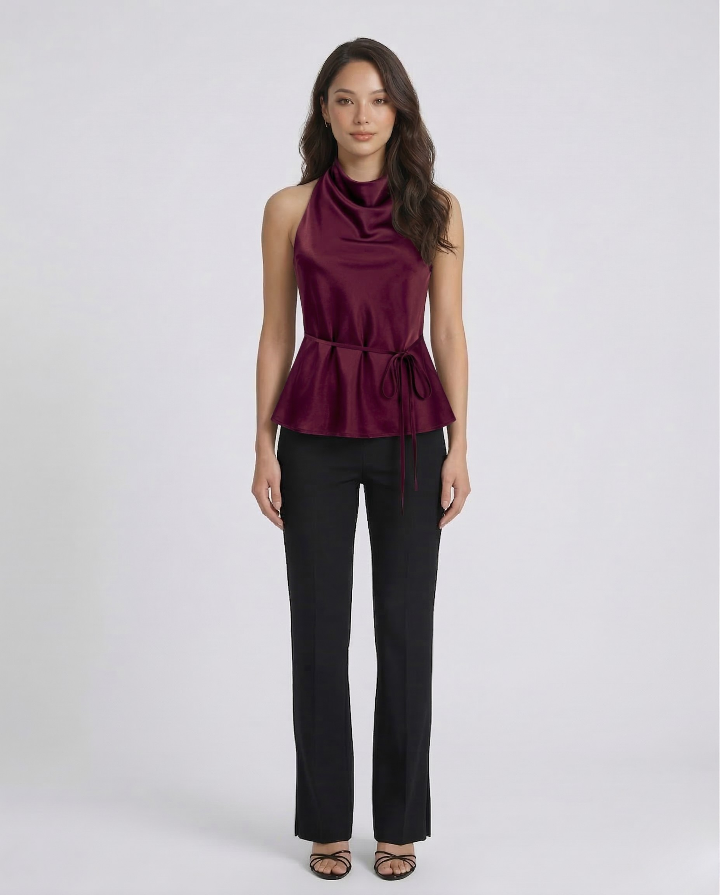 Chloe Halter Cowl Neck Top