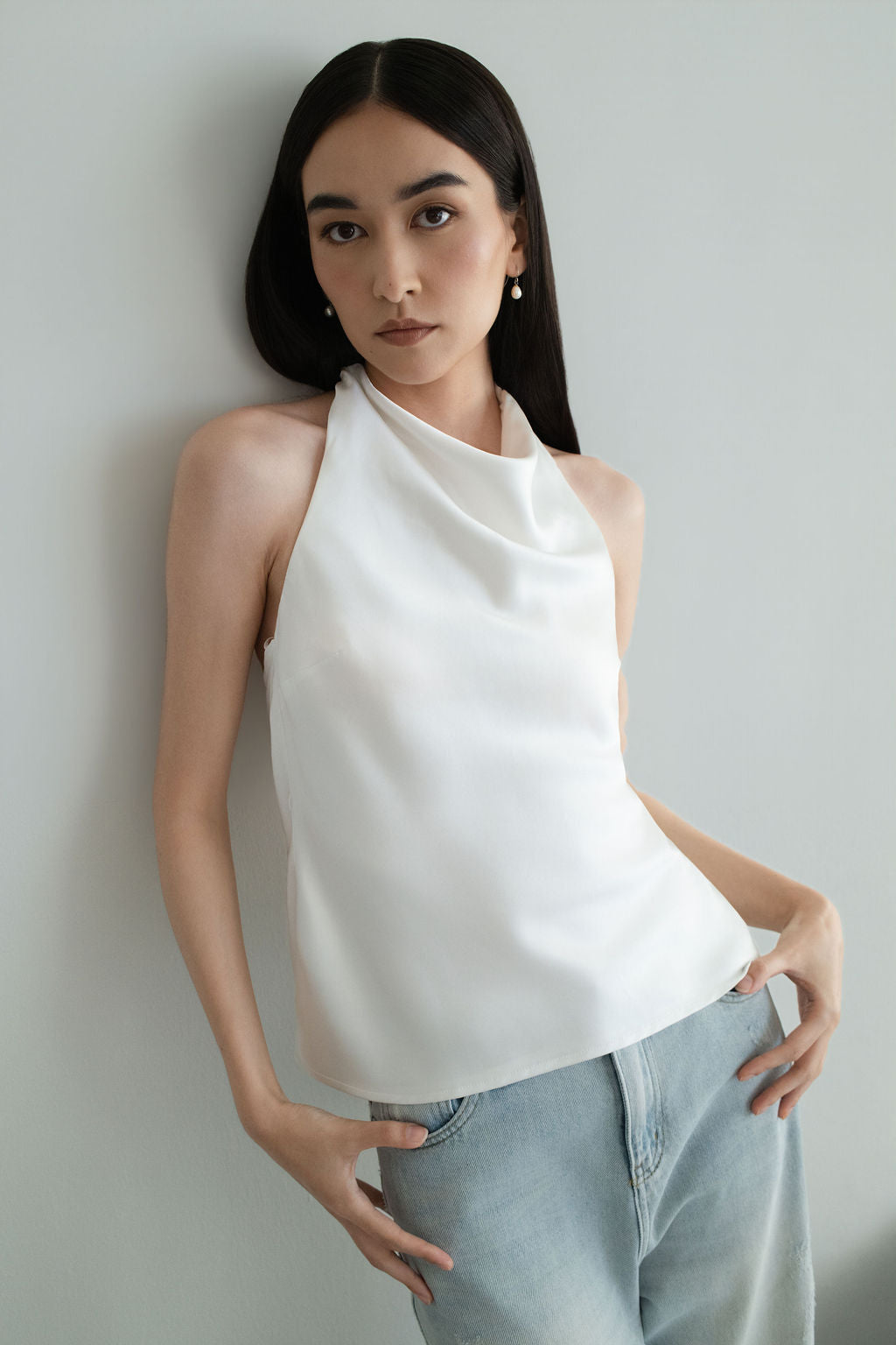 Chloe Halter Cowl Neck Top