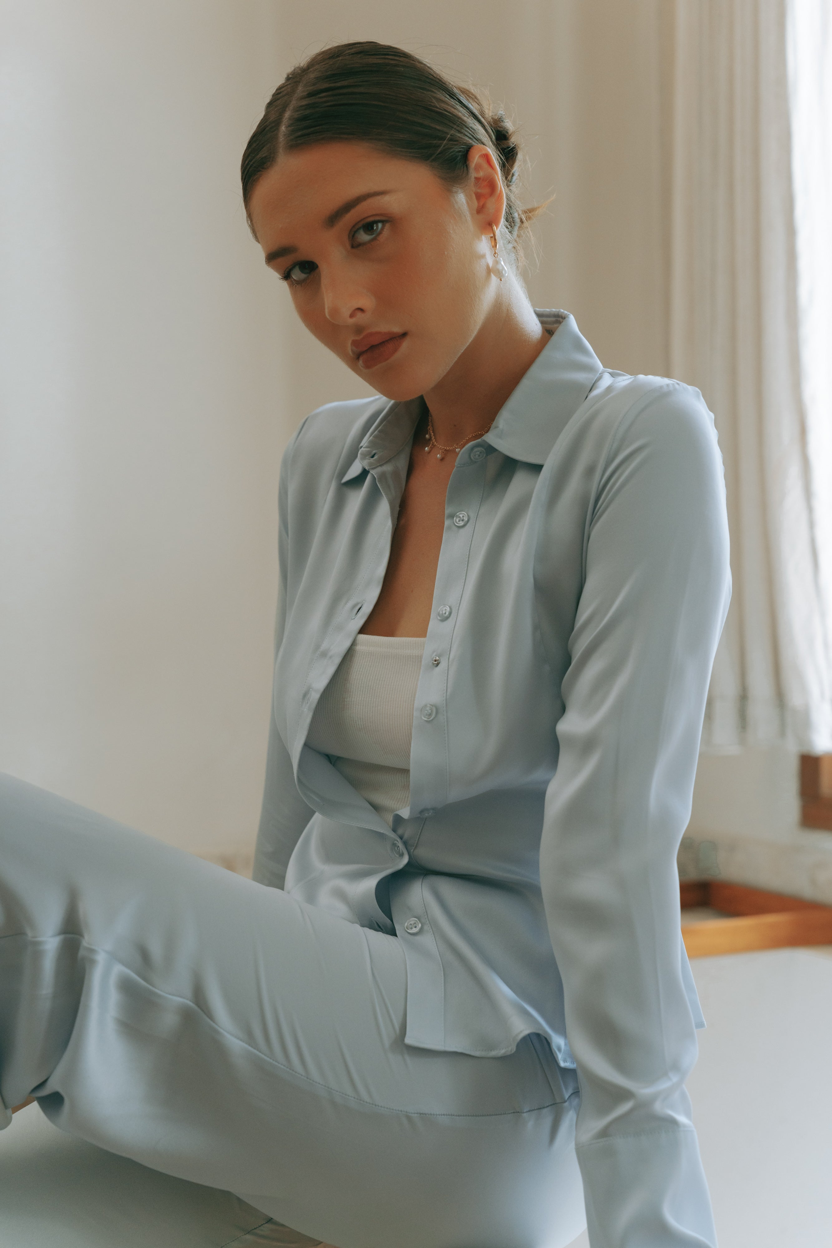 Camille Fitted Silk Shirt