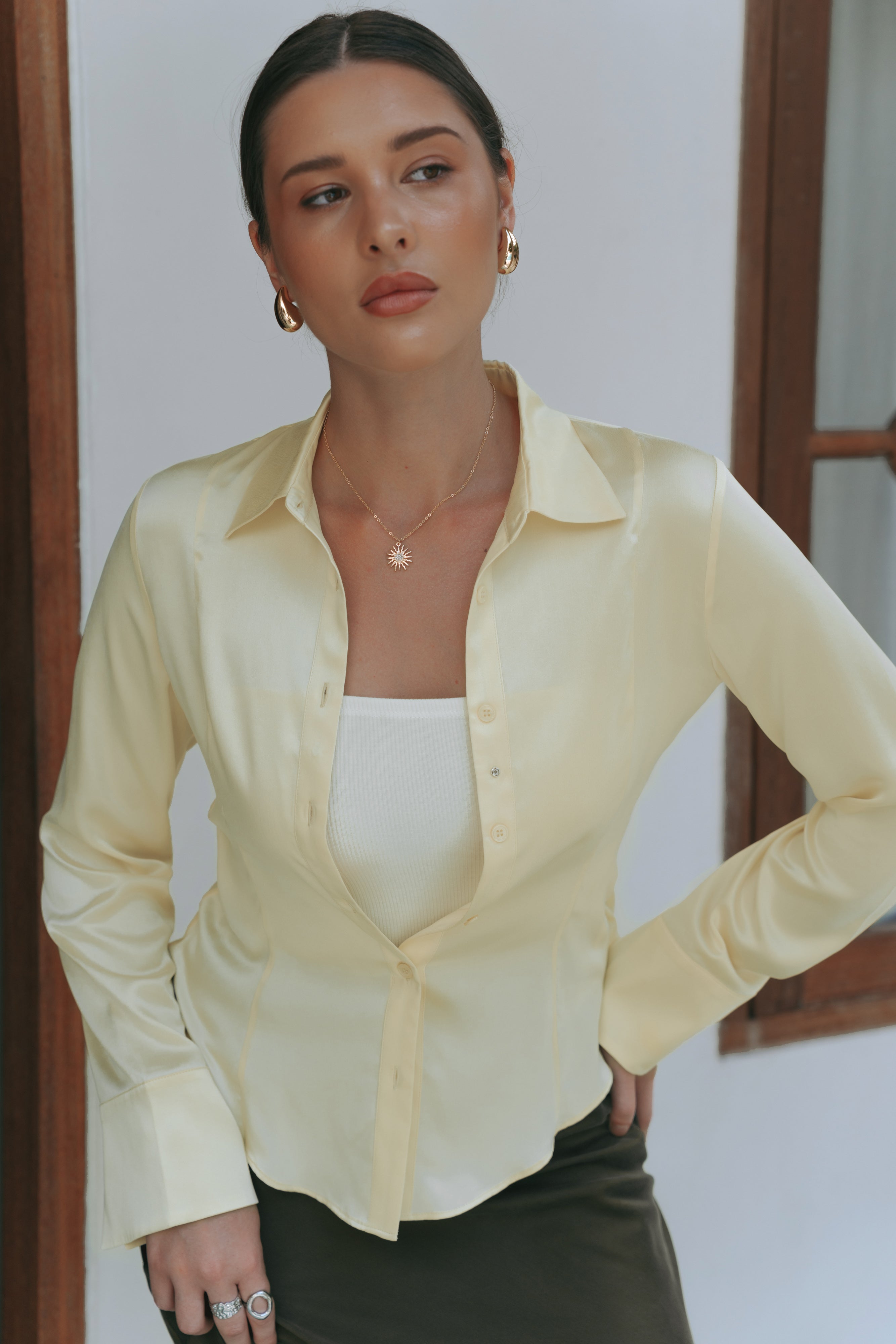 Camille Fitted Silk Shirt