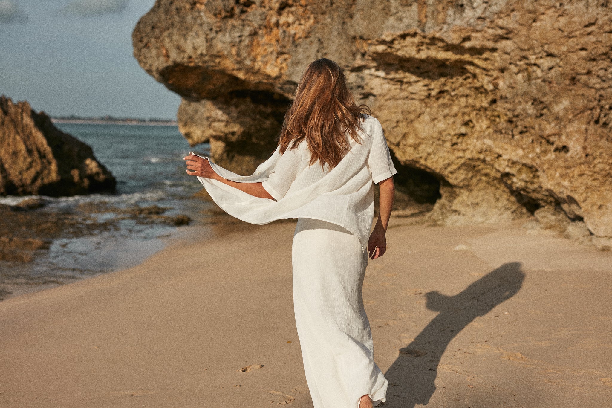 Sandra Linen-Silk Maxi Skirt