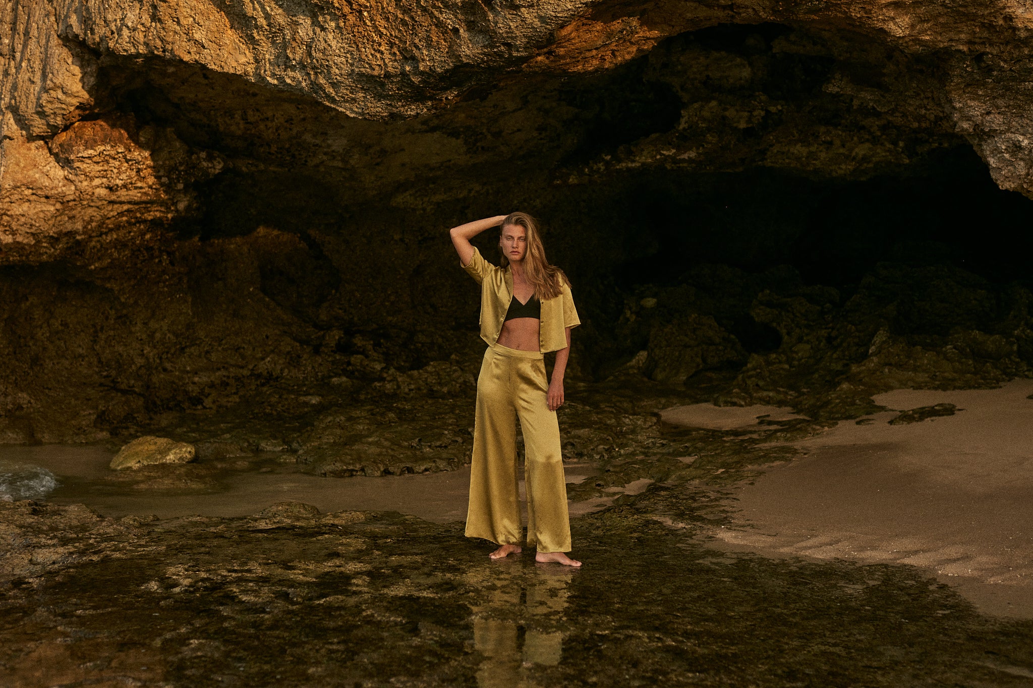 Christie Cropped Silk Shirt