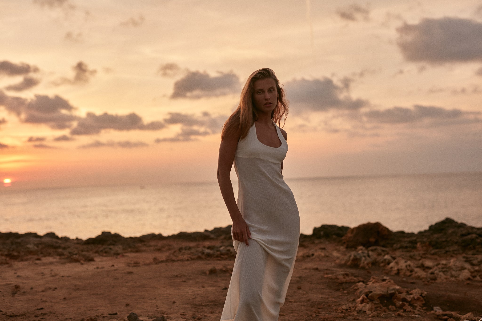 Aria Cross-back Maxi Dress