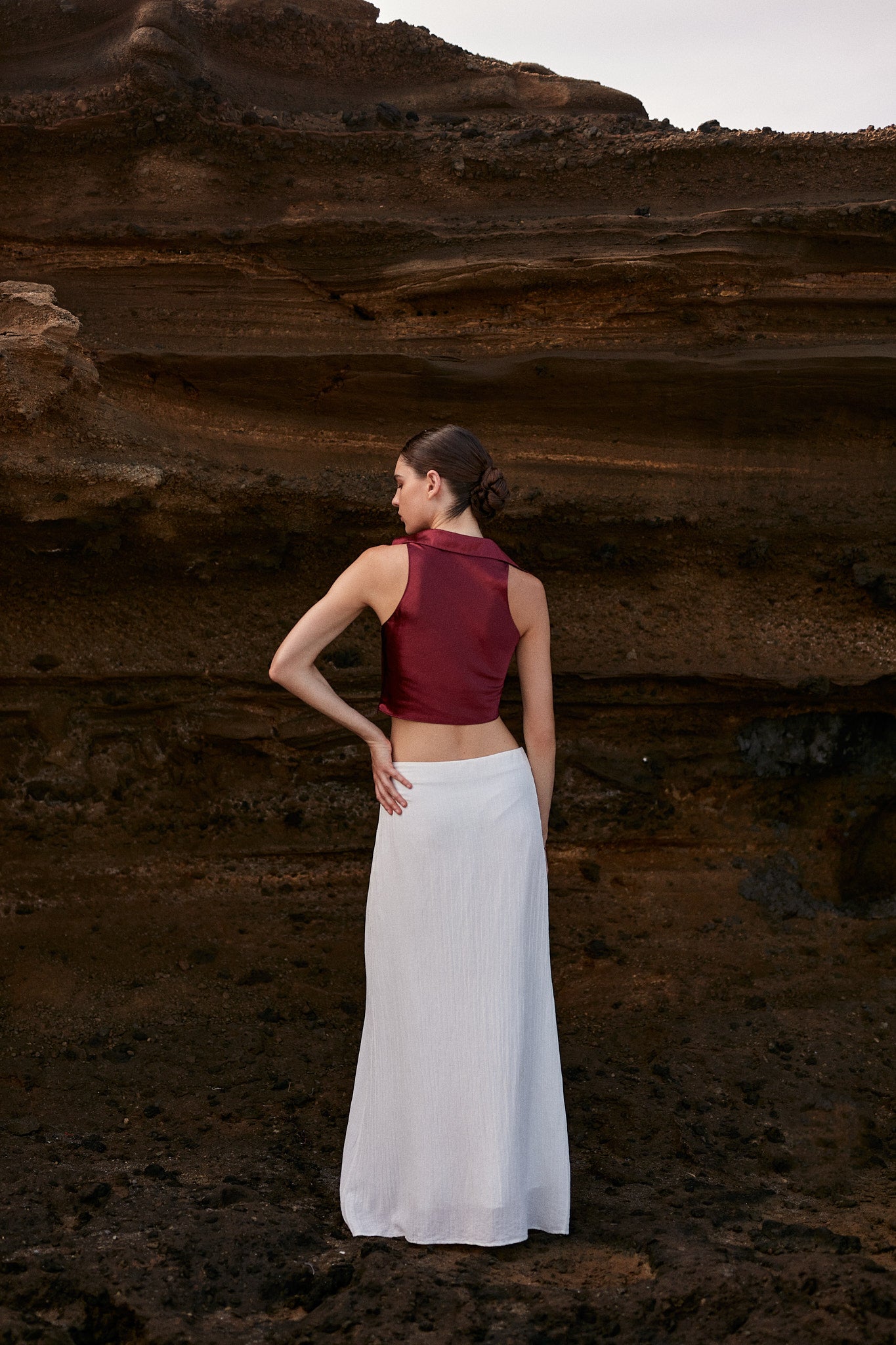 Kendell Cowl-Neck Silk Top