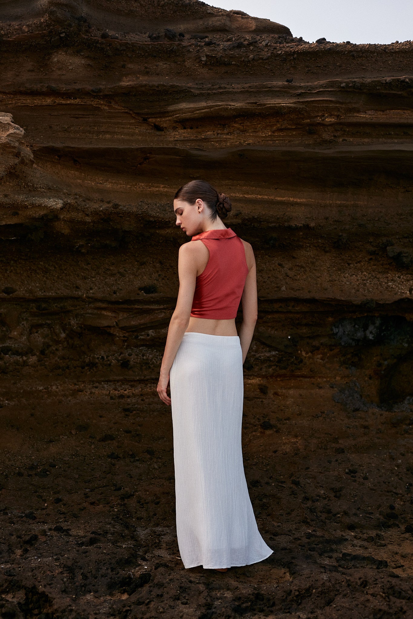 Kendell Cowl-Neck Silk Top