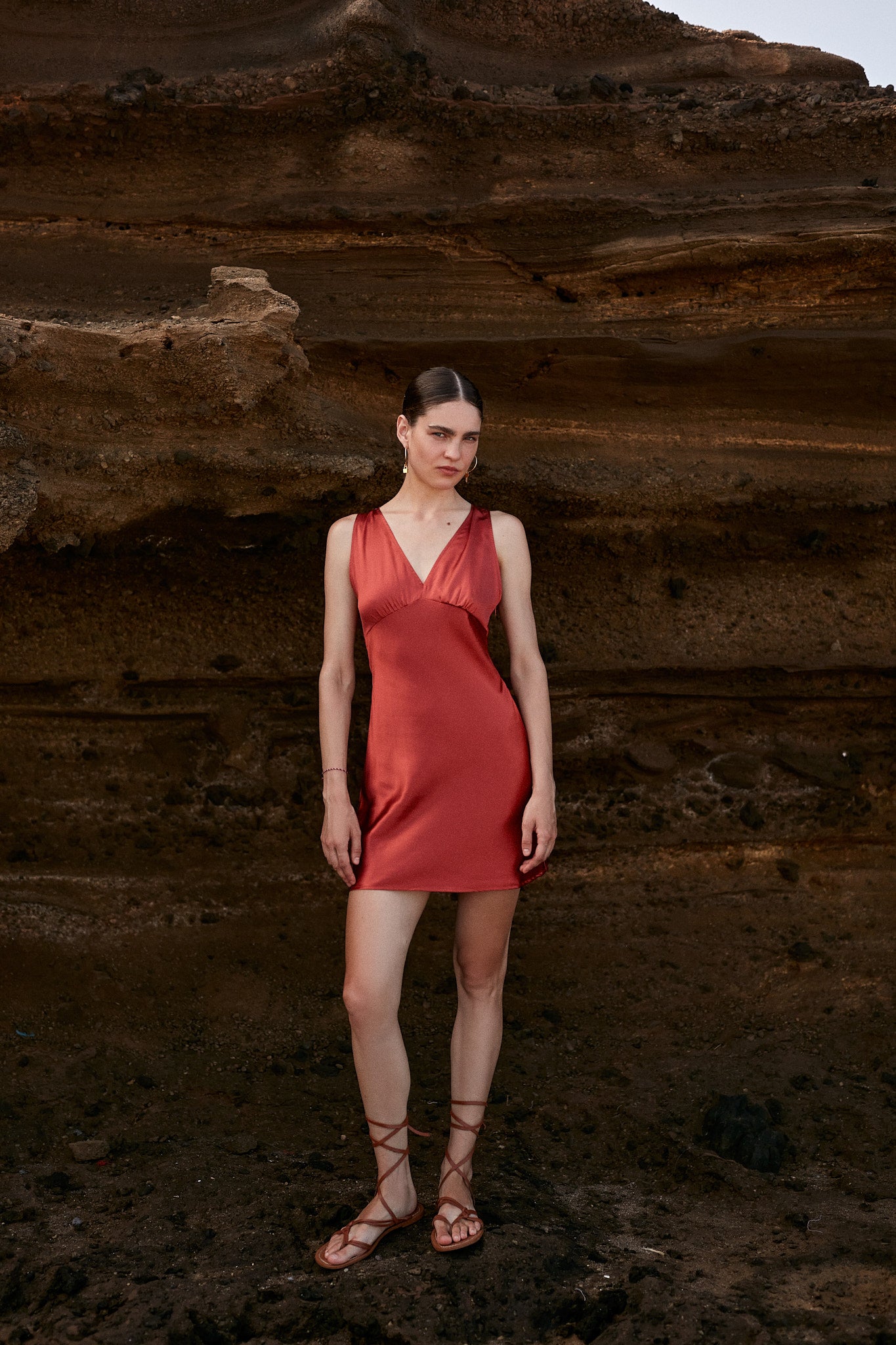 Elena Short Silk Dress
