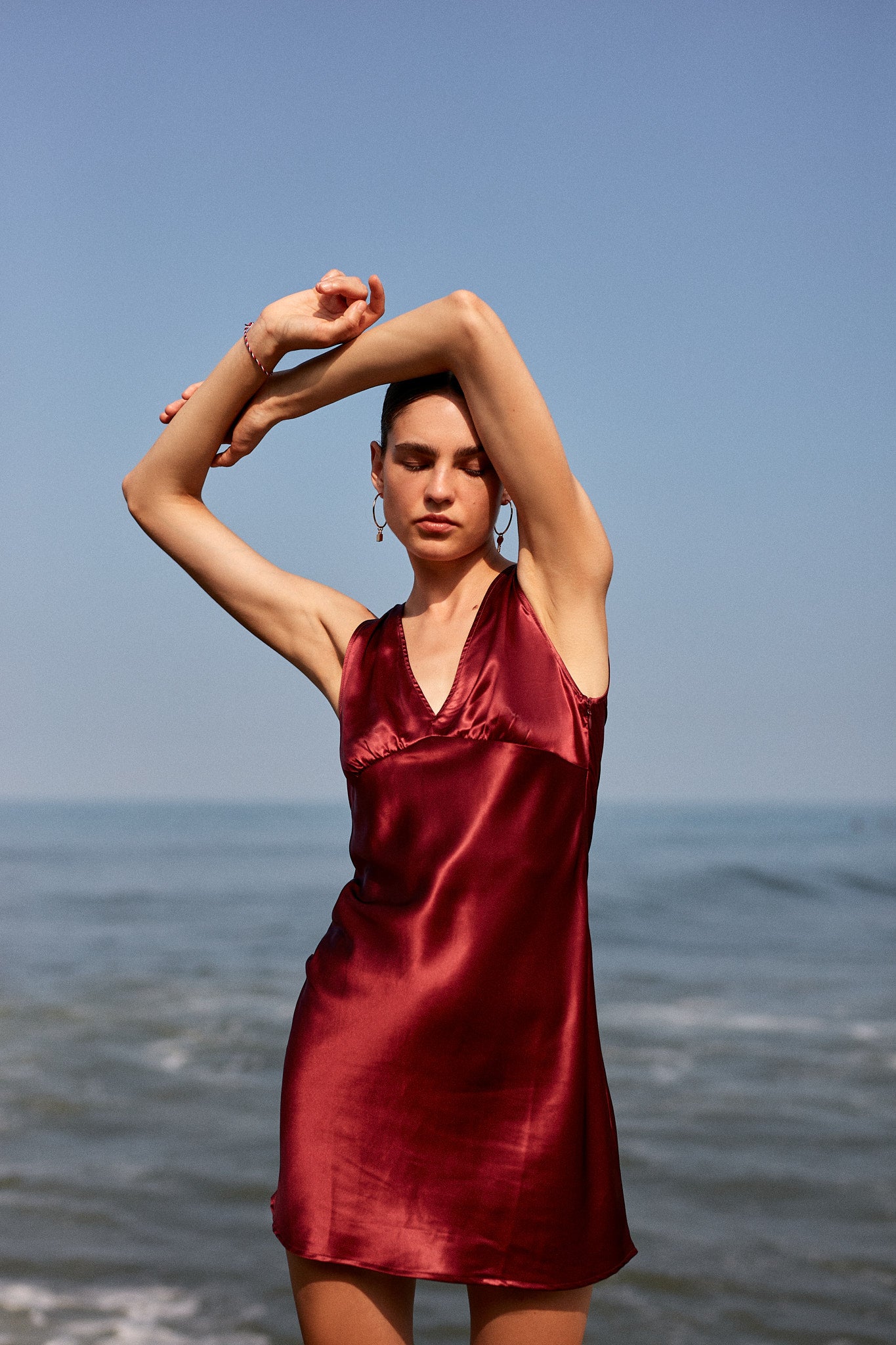 Elena Short Silk Dress