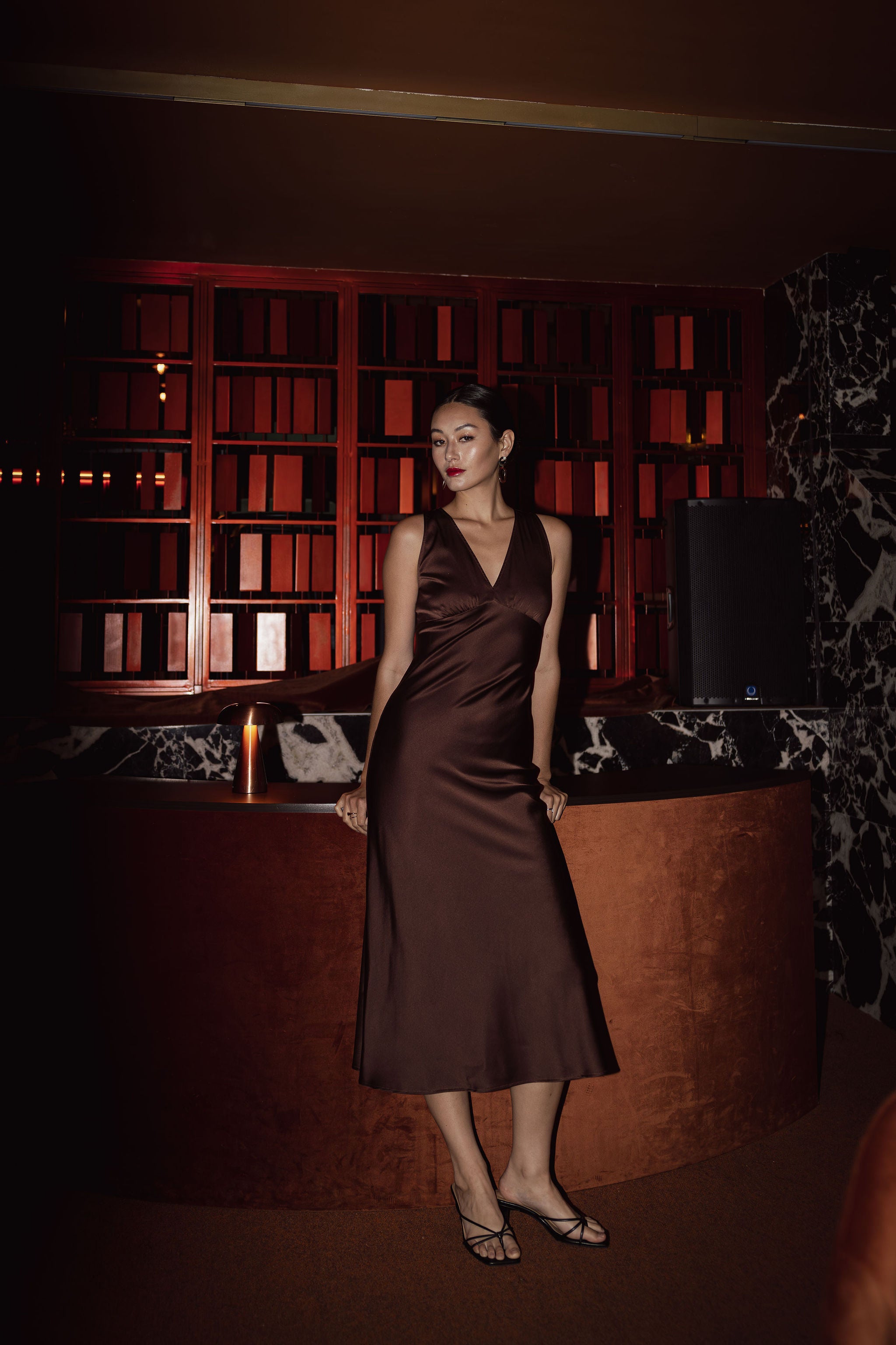 Elena Midi Silk Dress