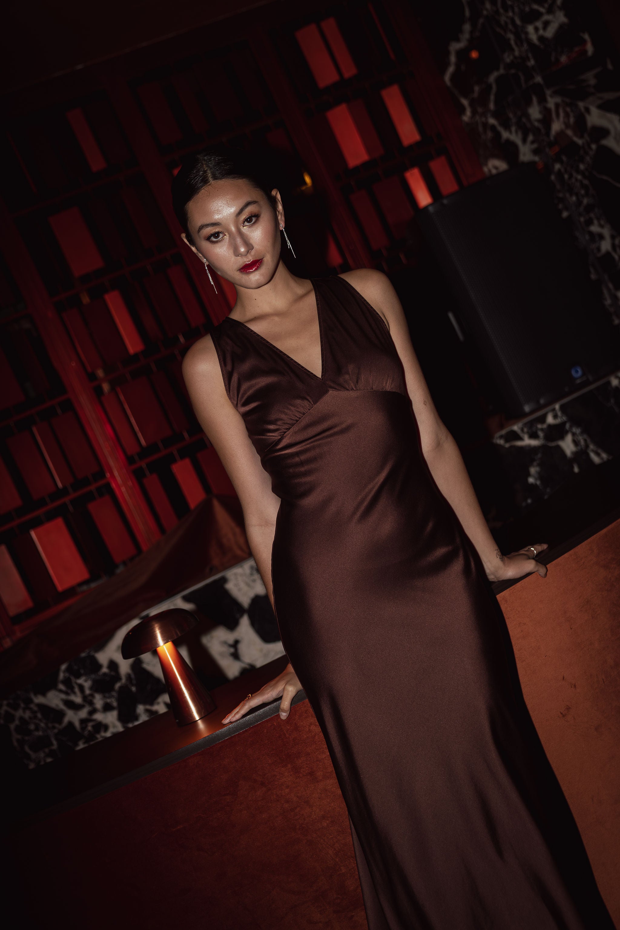 Elena Midi Silk Dress