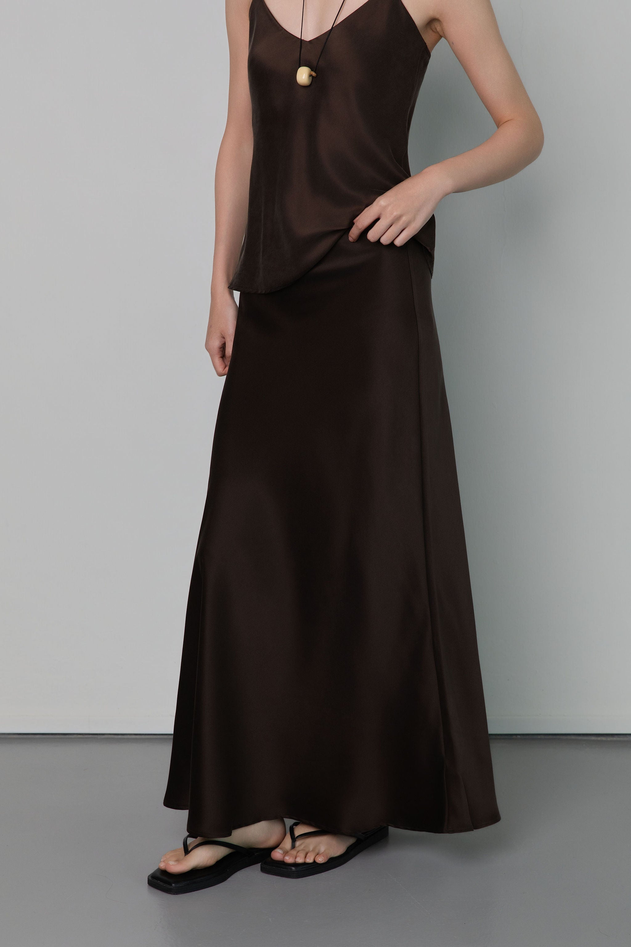 Sophie Maxi Silk Slip Skirt