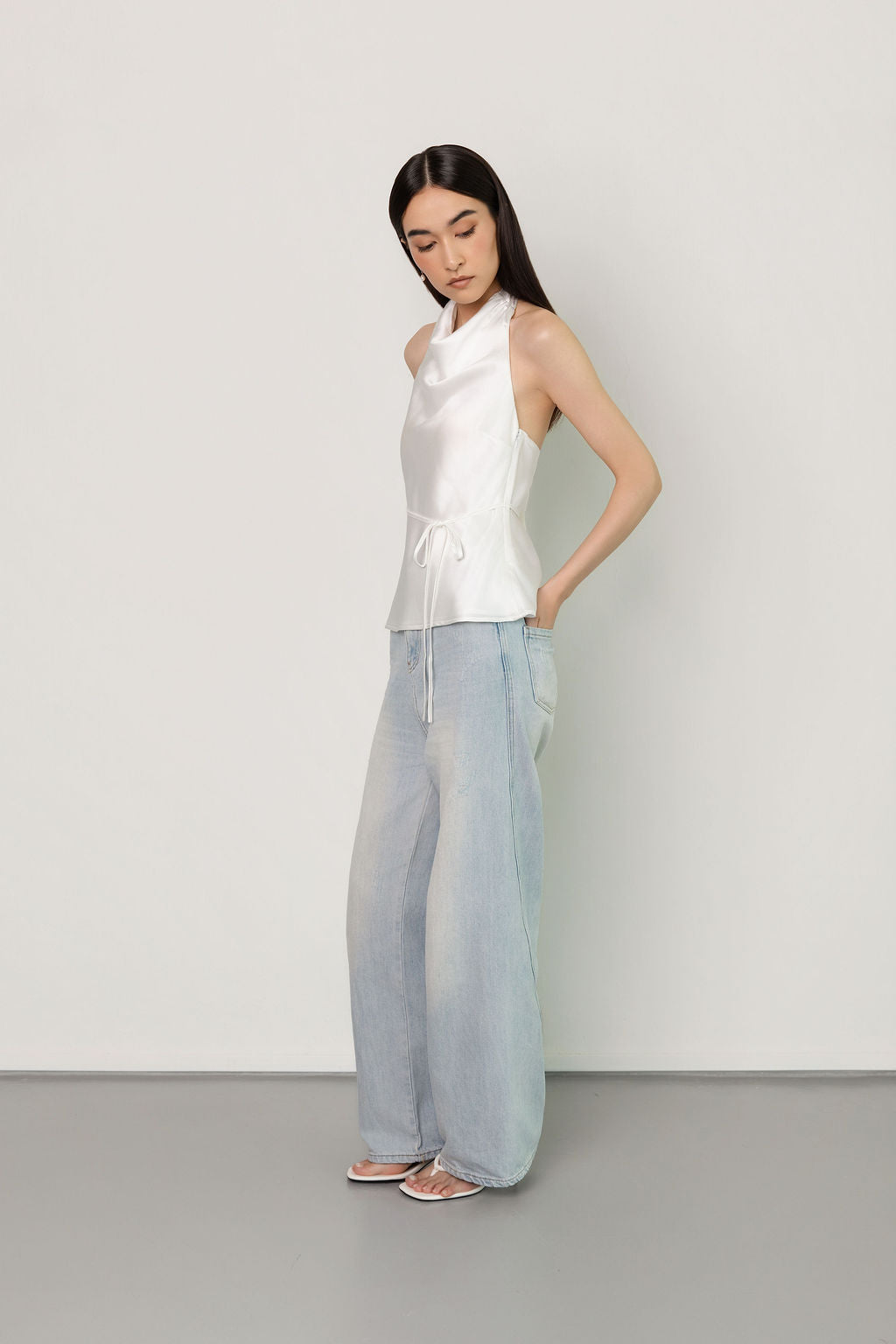 Chloe Halter Cowl Neck Top