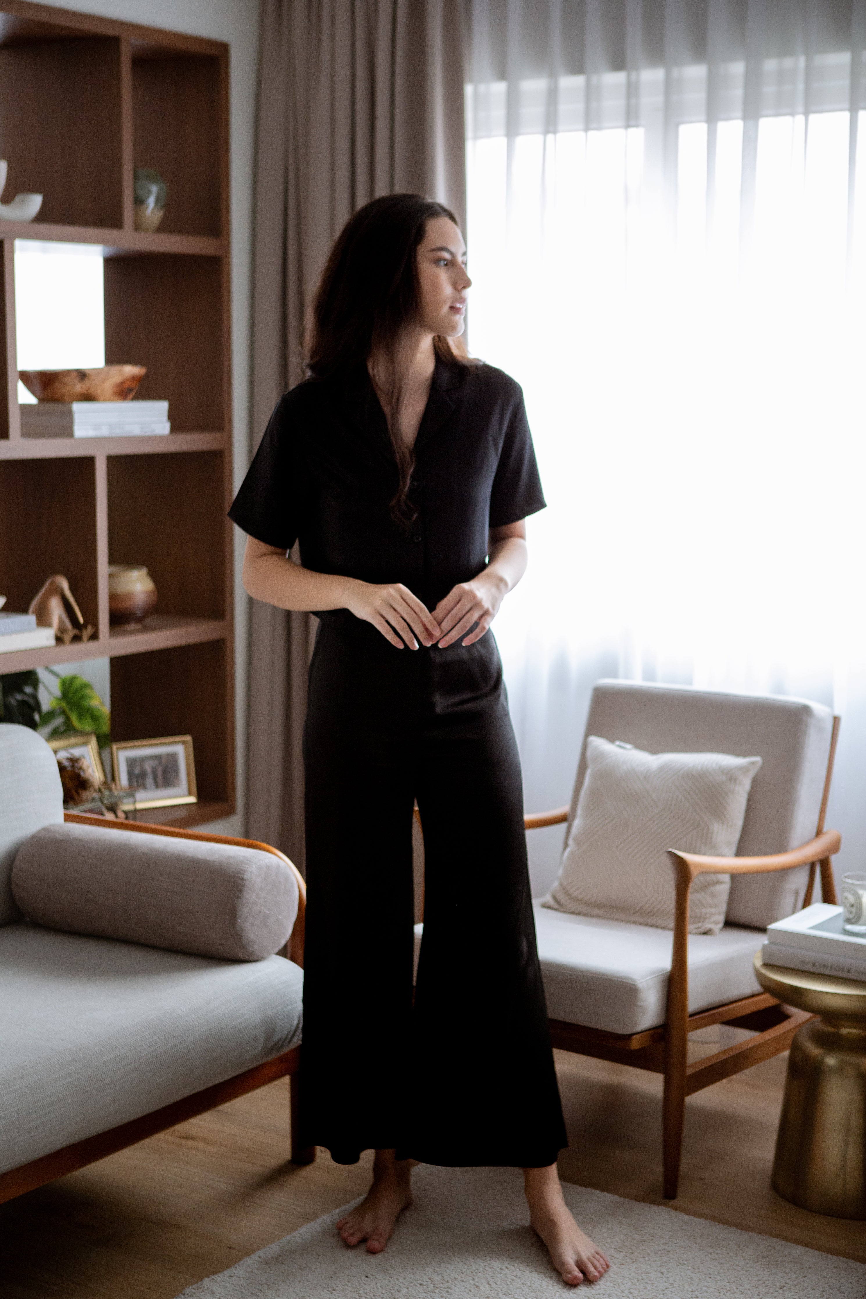 Kyra Flared Silk Pants