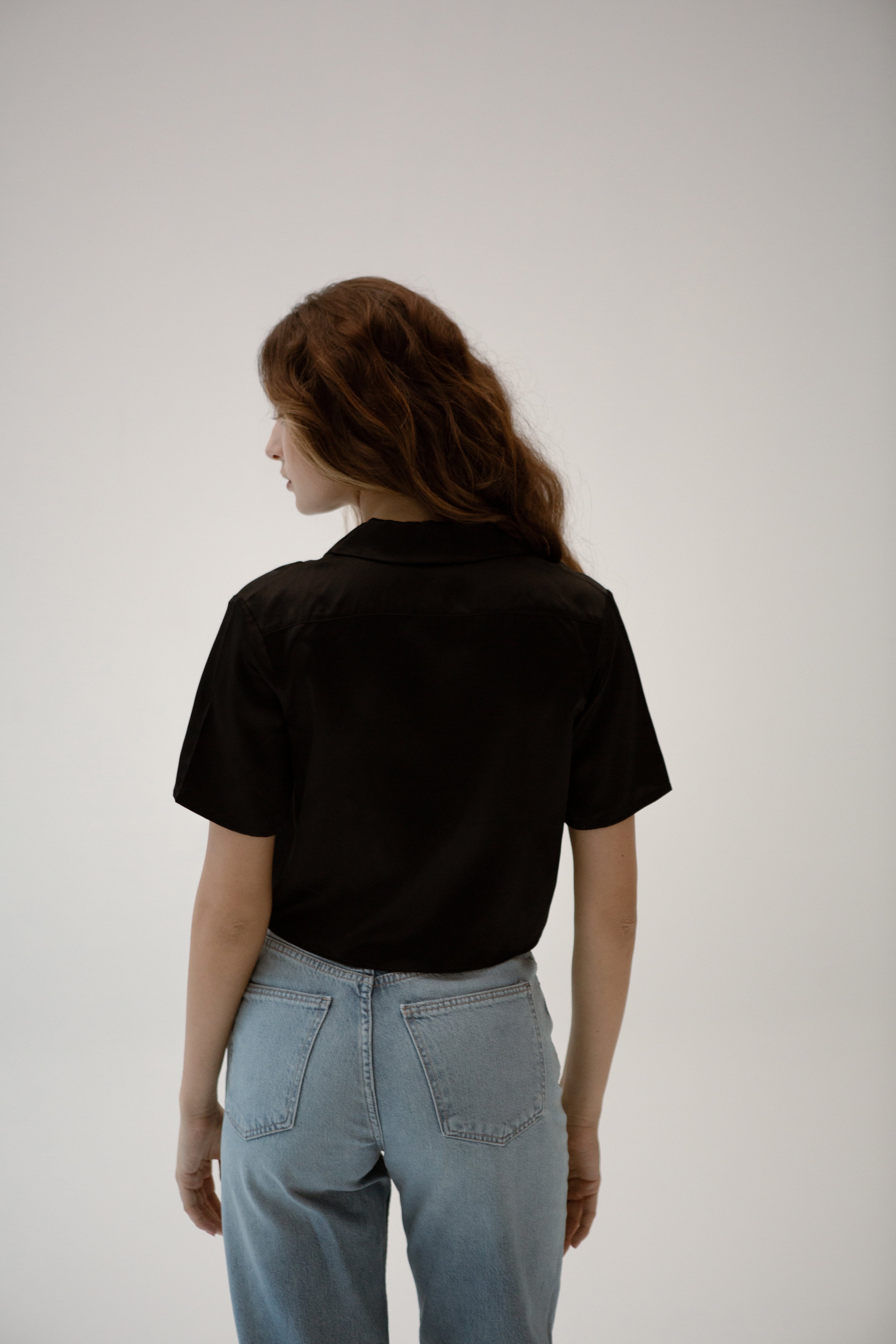 Christie Cropped Silk Shirt