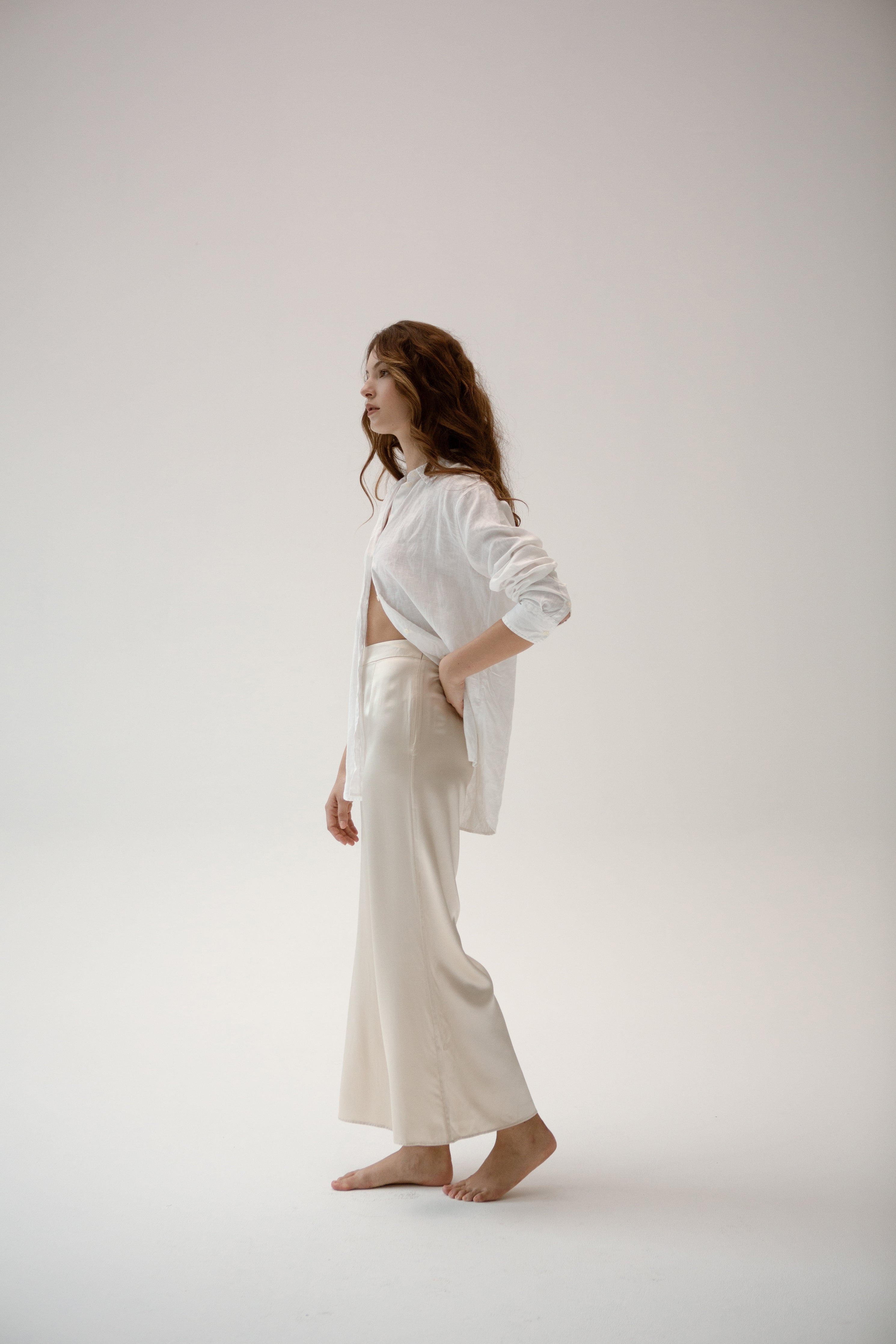 Kyra Flared Silk Pants
