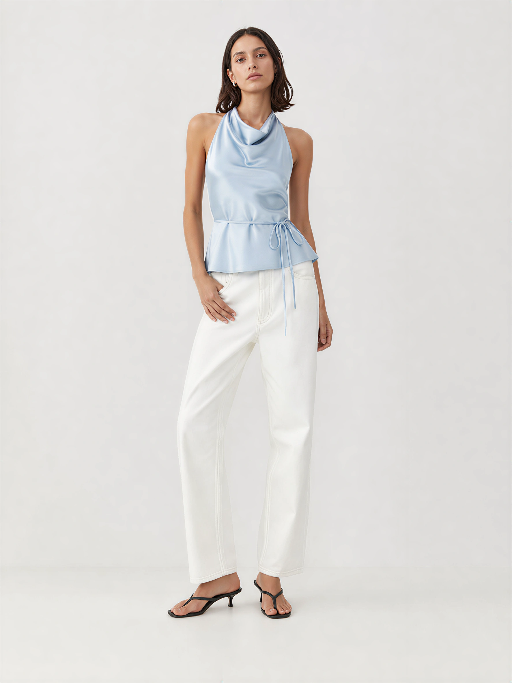 Chloe Halter Cowl Neck Top