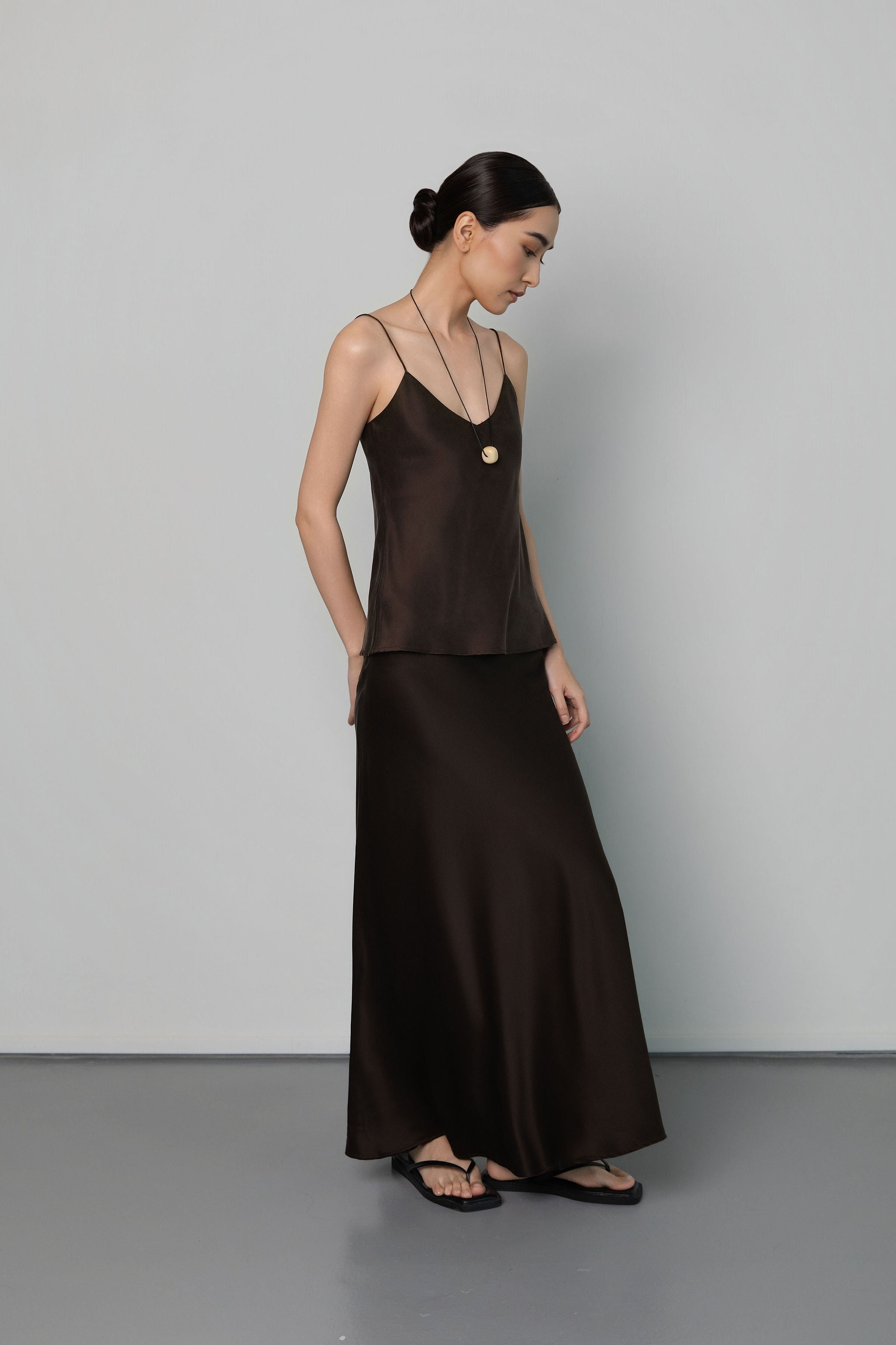 Sophie Maxi Silk Slip Skirt