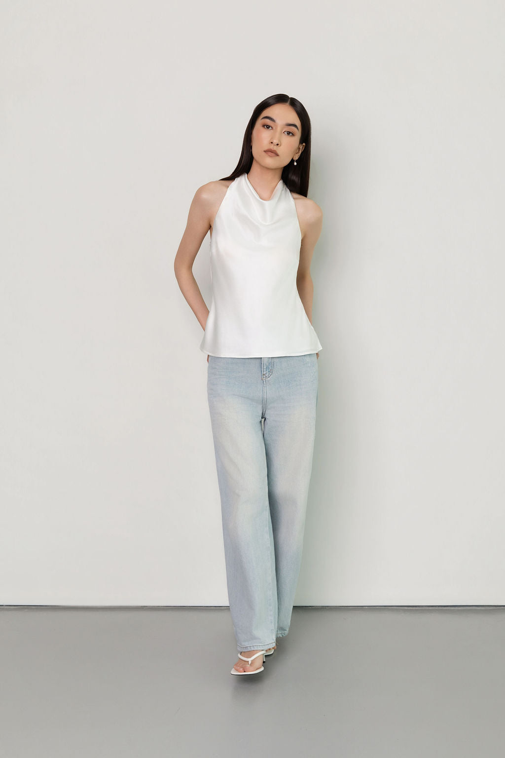 Chloe Halter Cowl Neck Top