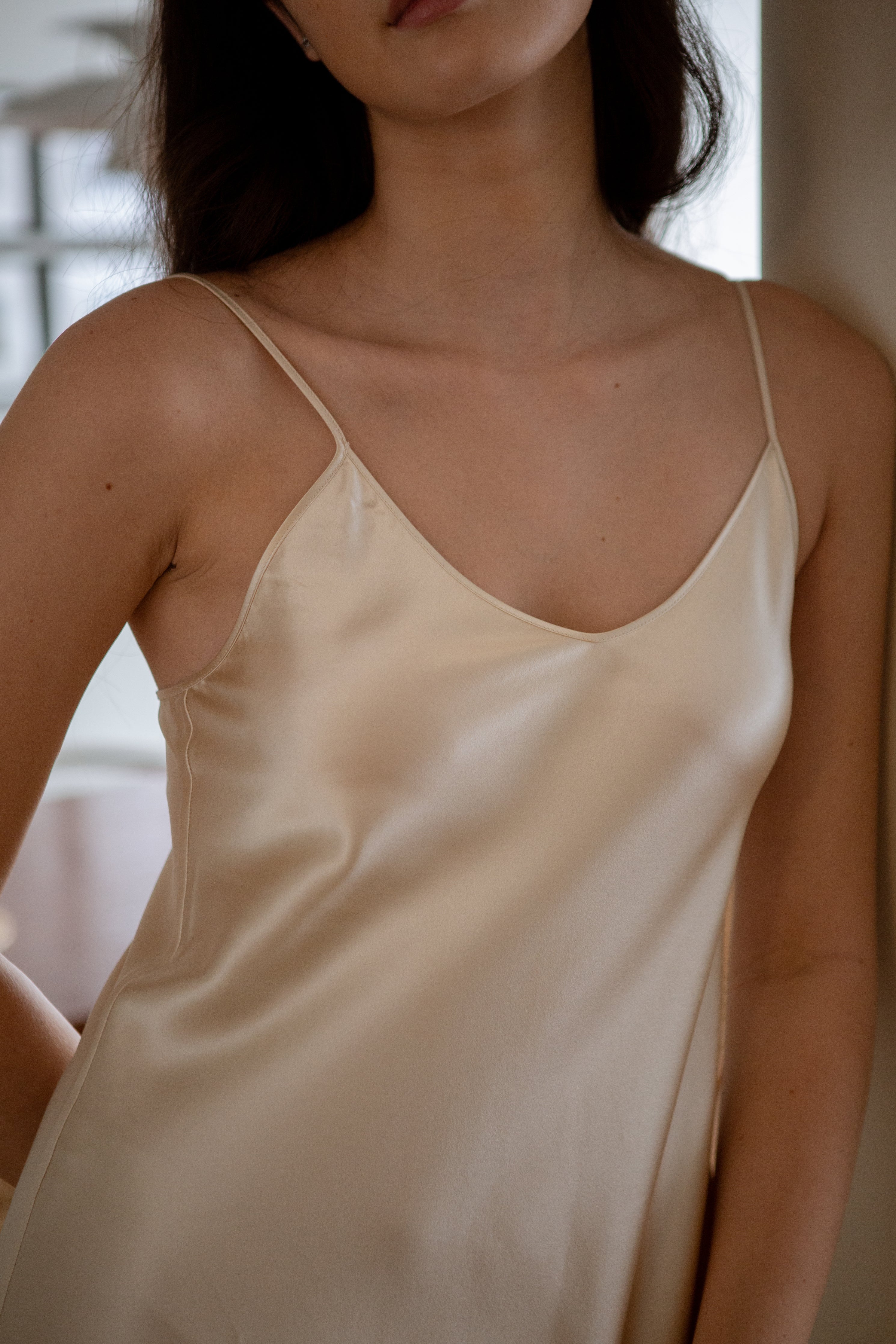 Katie Short Silk Slip Dress