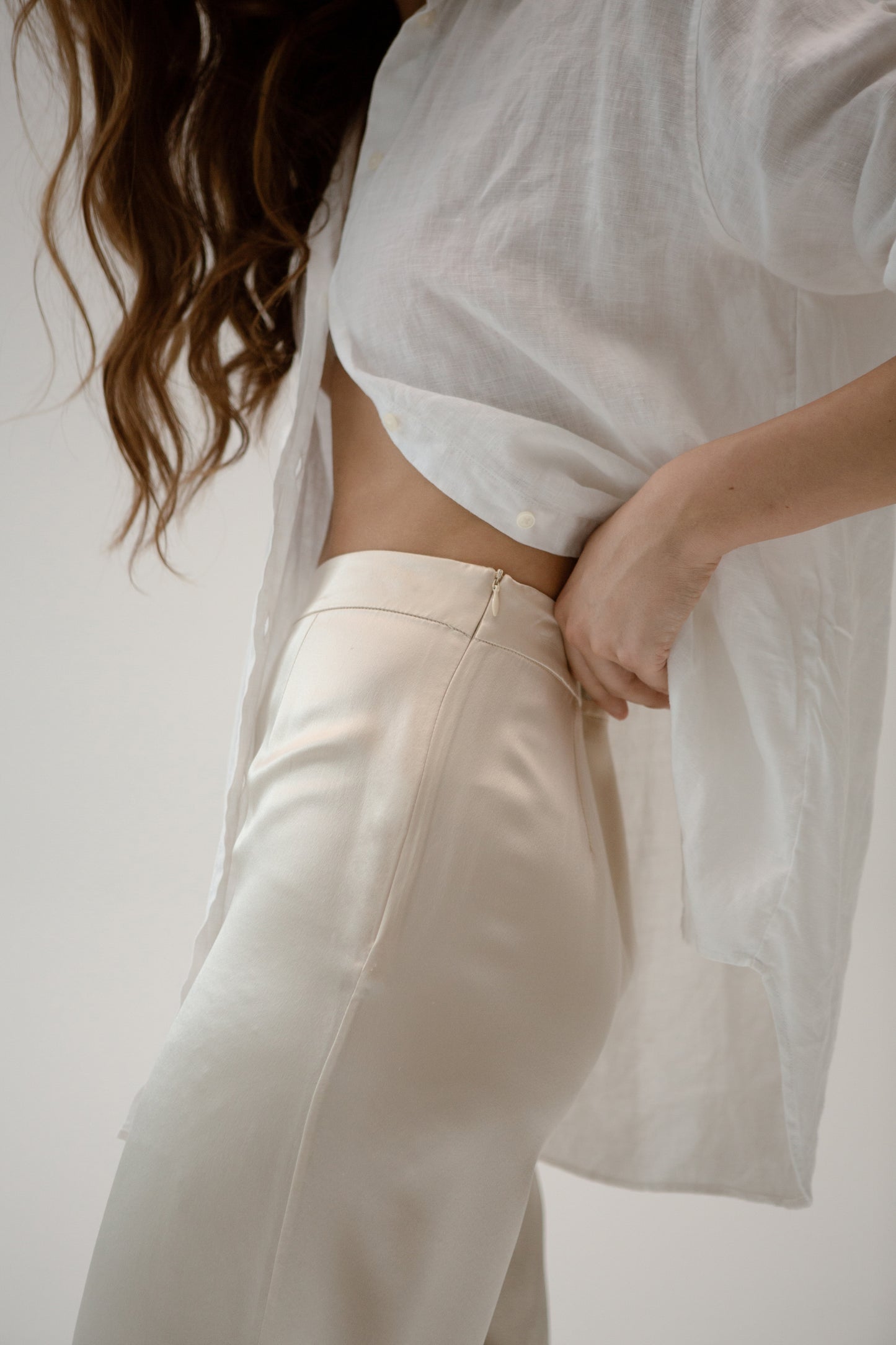 Kyra Flared Silk Pants